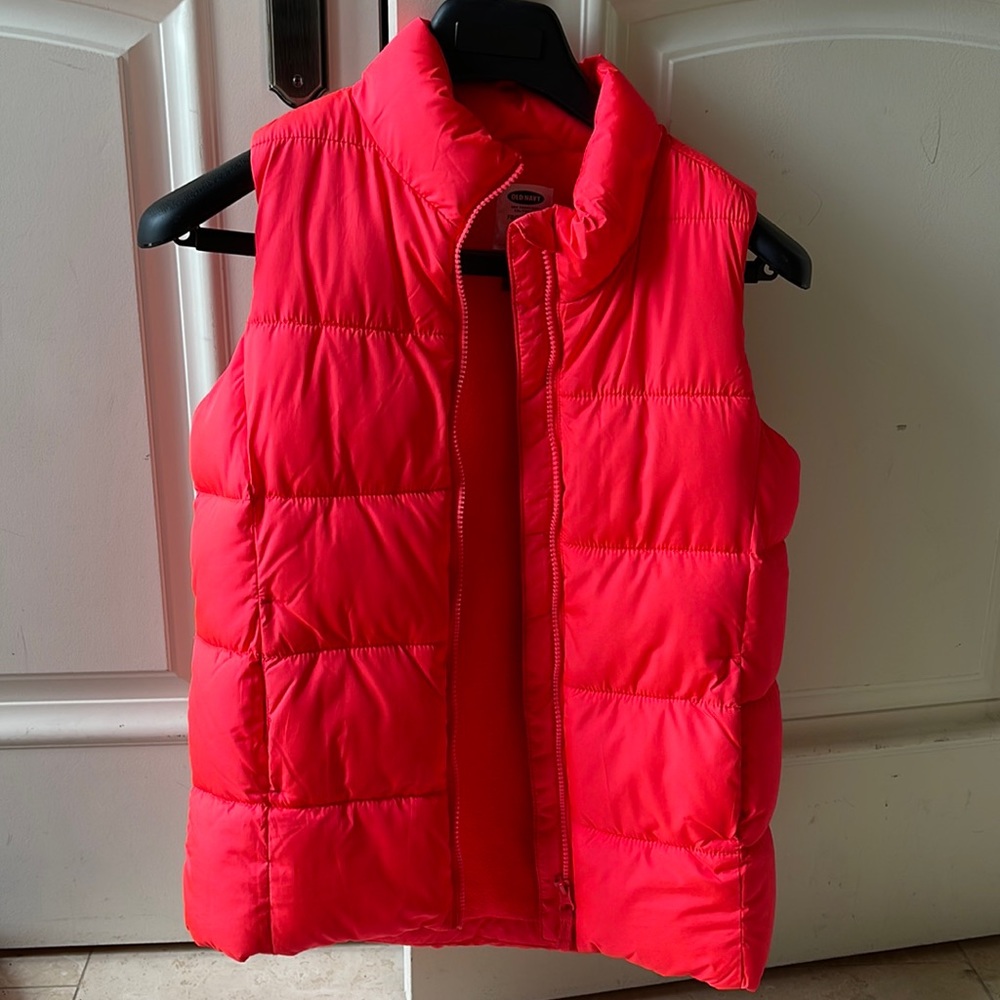 Old Navy Frost Free Vest Neon Orange Youth XL